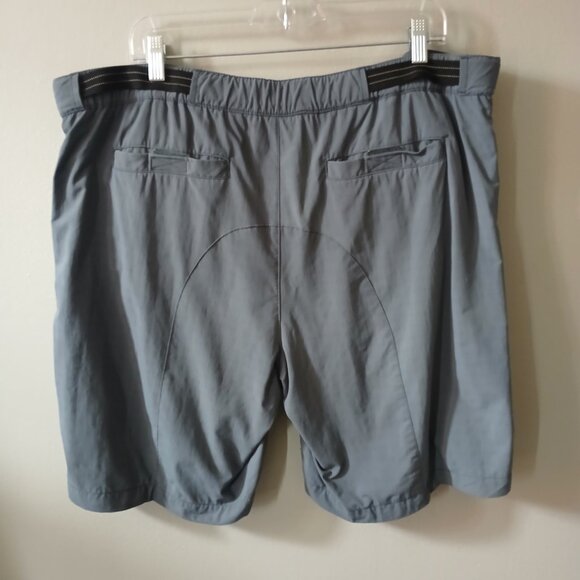 L.L Bean Men's Swimming Trunks Gray Shorts Size Large Pockets Belt Outdoor - Picture 13 of 16